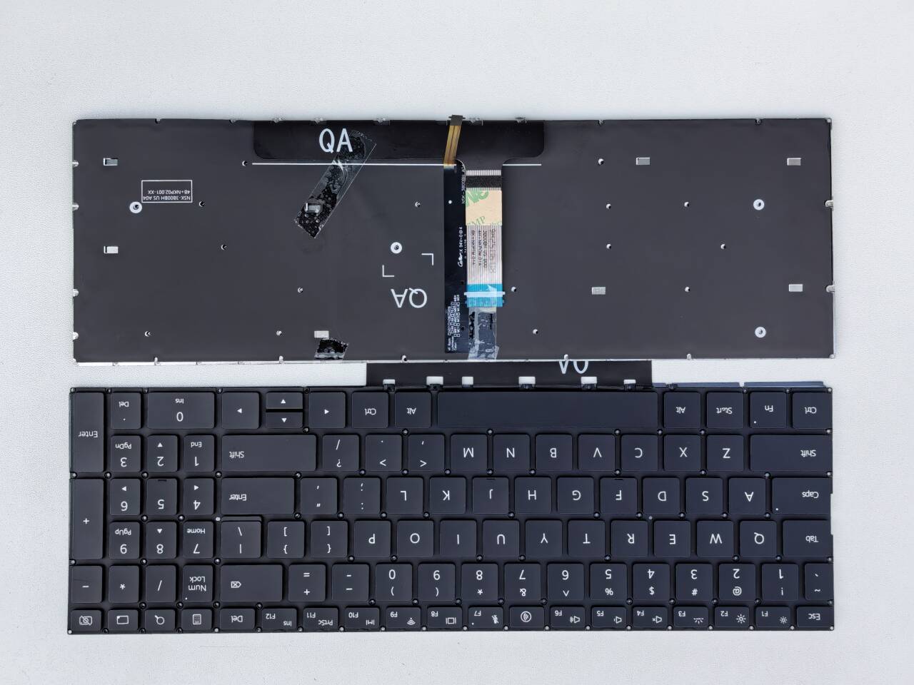 Picture of New Replacement Laptop Keyboard For HUAWEI D16/MateBook D16 with steps/vertical cable RLEF-16 RLEFG-16 BLACK Backlit (OEM) US Layout